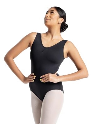 Studio Collection Pinch Front V Neck Leotard